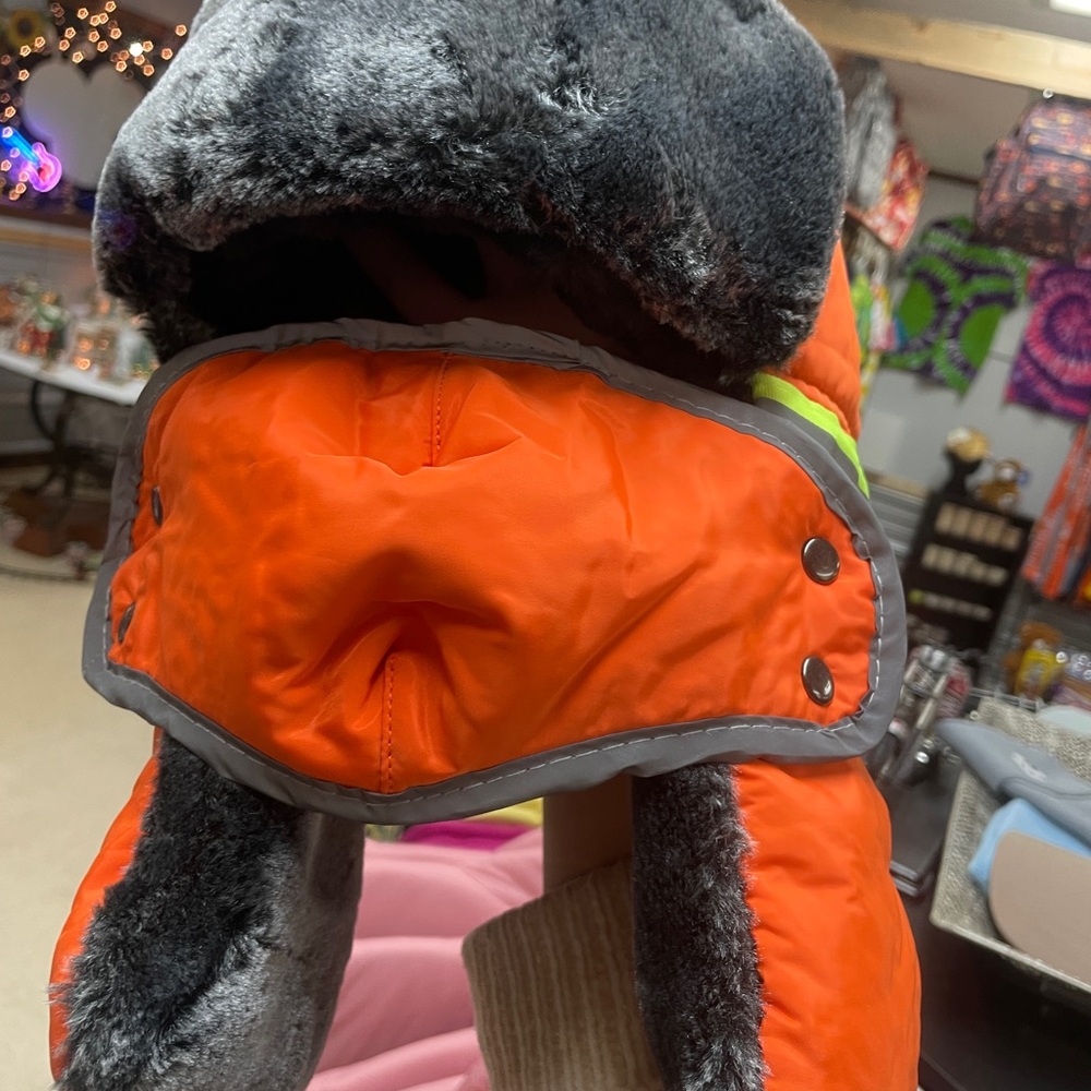 Orange and Gray Winter Hat